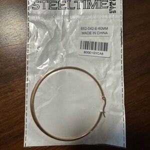 Steel Time Rose Gold Hoop Earring